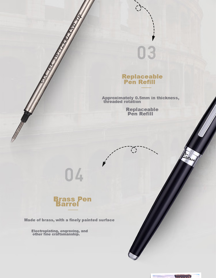 Pimio Signature Pen, Business Office Gift Ballpoint Pen, Adult Signature Pen, Student Handwriting Practice, Mid-Autumn Festival Gift for Men And Women, 0.5mm Gentleman Series 902 Agate Red 5