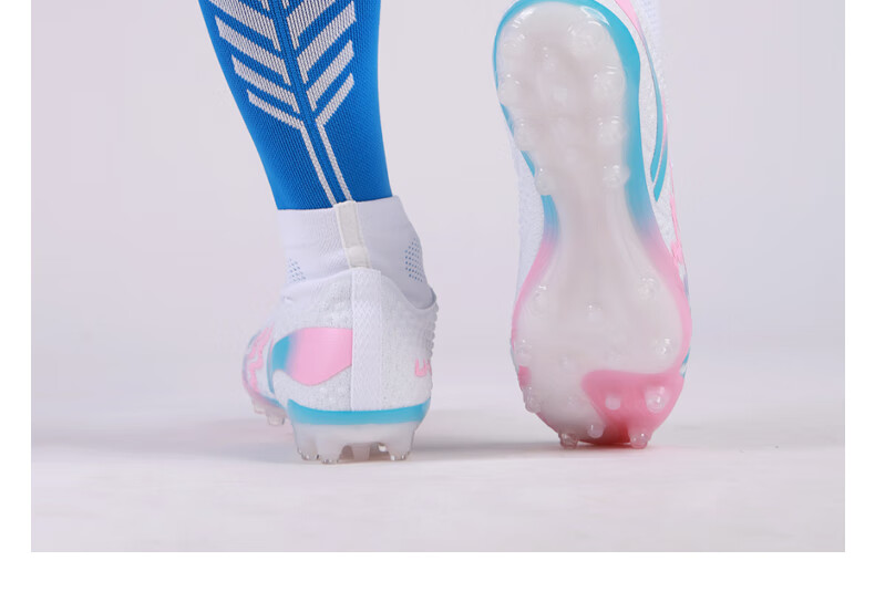 Li-Ning Soccer Socks for Adults, Children And Students, Non-Slip Long Over-Knee Socks with Terry Bottom, Sports Training Socks for Men And Women, Blue, M Size 25