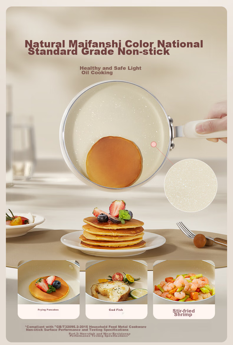 Joyoung Non-Stick Milk Pan, Baby Breakfast Food Pot, Milk Frying Pan, Two-Piece Set, Non-Stick Pan, Milk Pot CN610 10