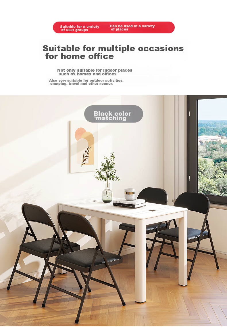 Fanshe Folding Office Chair, Breathable, Conference Training Chair, Simple Writing And Negotiation Reception Chair with Backrest for Home Use 5