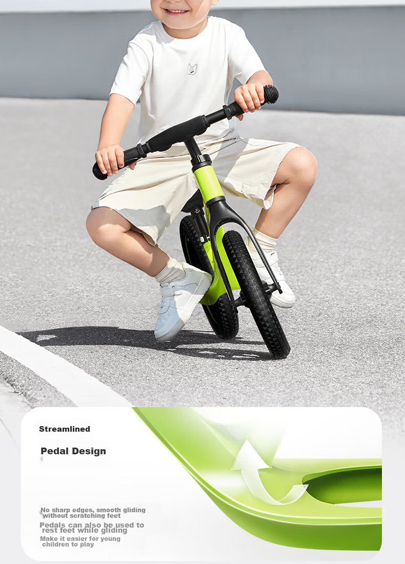 COOGHI Children's Balance Bike for Ages 1-7, 12-Inch Magnesium Alloy Frame with Solid Wheels S3Pro COOGHI Green Kuqi 23