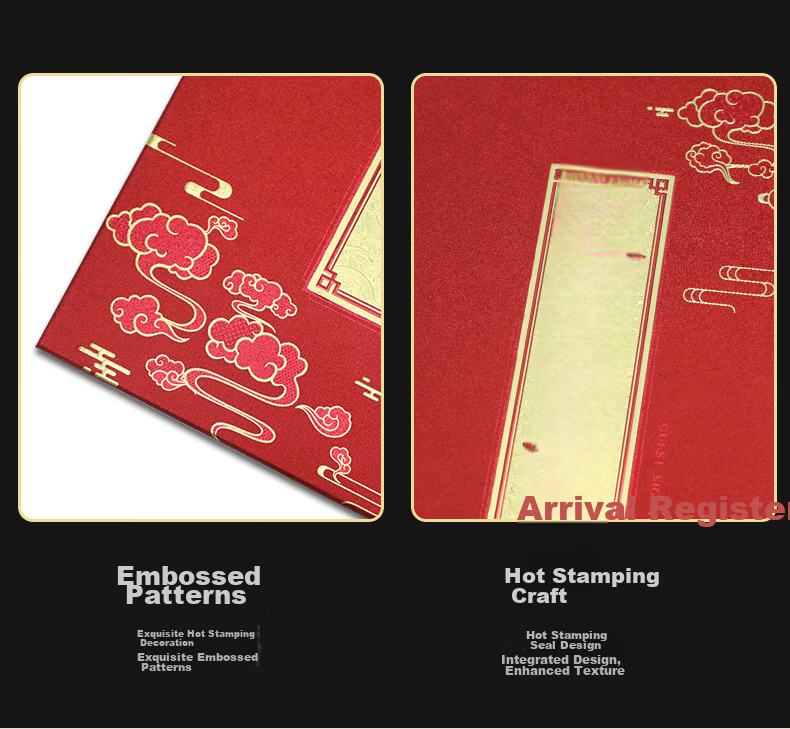 Befon Sign-In Book, Conference Sign-In Sheet, High-Quality, Grand Opening Annual Party Wine Party Sign-In Book, Wedding Gift Money Book, Wedding Celebration Accounting Book, Wedding Sign-In And Accounting Book, Gift List Book 9707 6