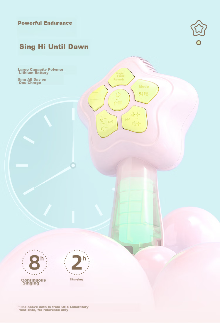 OTIC Collaboration with Tokidoki Children's Karaoke Microphone, Wireless Bluetooth Microphone Speaker All-In Home Singing, Long Battery Life, Two-Person Singing Device, Blue 11