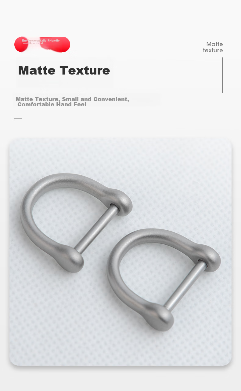 YORA Titanium Alloy Horseshoe Buckle Key Ring, EDC Key Chain, Quick Clip, Car Flat Ring, Round Ring, Key Accessories 2