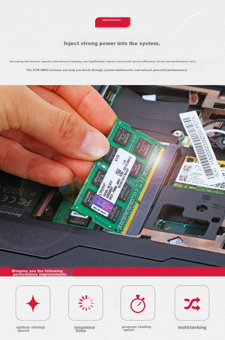Kingston 8GB DDR3 1600 Laptop Memory Module, Low Voltage Versio 3