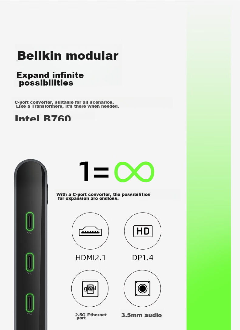 BELKIN Thunderbolt 4 Docking Station, Five-In High-Performance Expansion, Thunderbolt 4 Computer Expansion, 40Gbps Commercial Performance, 140W Power Delivery Charger Expansion Dock INC013 7