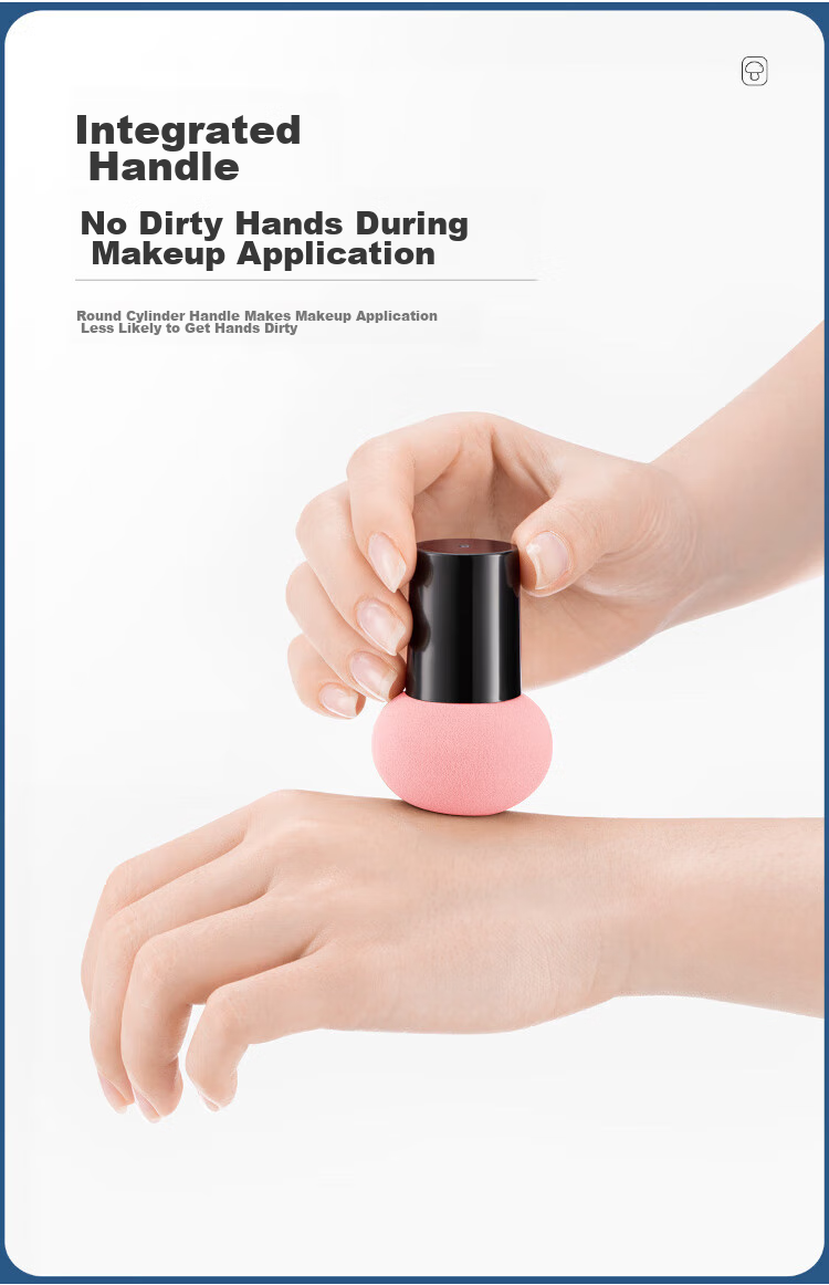 Jianyingshu Mushroom Head Powder Puff Set of 3, Makeup Sponge for Foundation And Blush, Dual-Use Wet And Dry Cosmetic Sponge, Non-Absorbing Powder Beauty Blender 10