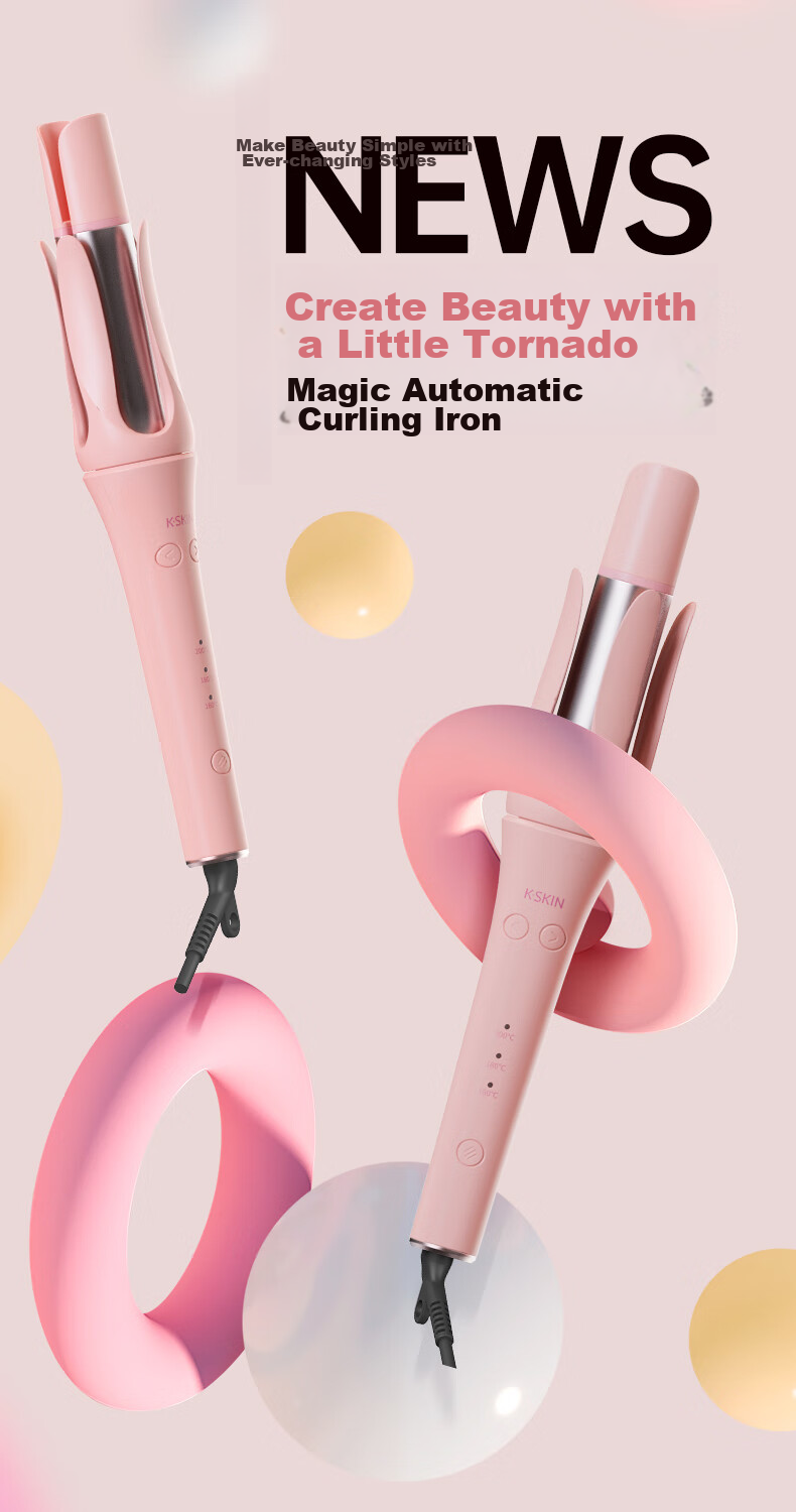 Jindao Fully Automatic Curling Iron, Gentle on Hair, Big Wavy Curl, Lazy Atmosphere, No-Stress Electric Curling Tool, Non-Sticky Hair Styling, 32mm Negative Ion K3 Portable, National Day Holiday Gift 1