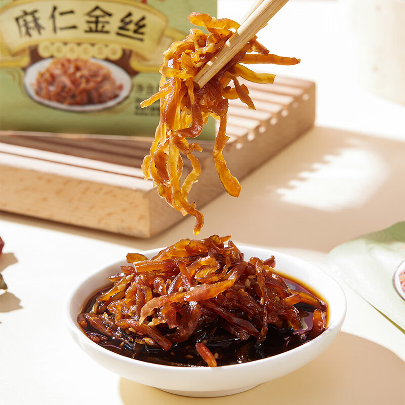 六必居 酱菜 麻仁金丝 喝粥下饭咸菜 70g*5袋 减盐25% 中华老字号