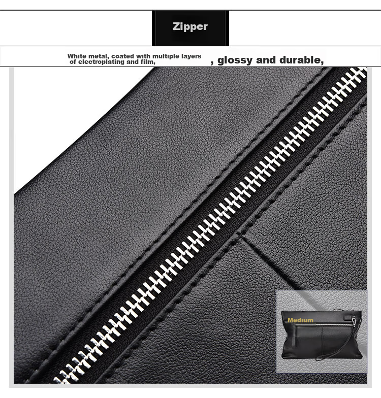 POLO Men's Handbag, Top-Grain Leather Clutch, Wallet, Cash Envelope Bag, Coin Purse, Birthday Gift for Boyfriend 17