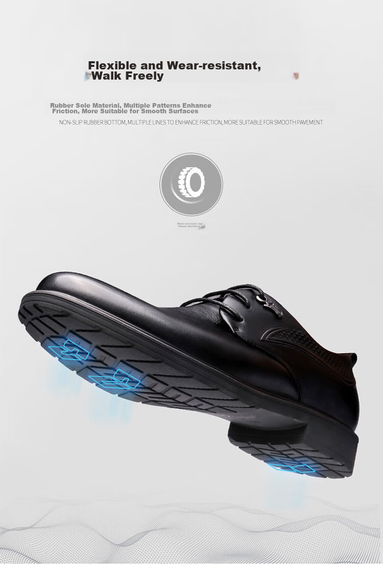 Qiangren Formal Shoes for Men, High-Quality Top-Grain Leather, Business Dress Shoes, Breathable Simple Derby Shoes, 73049 Lace-Up Style, Size 40 7