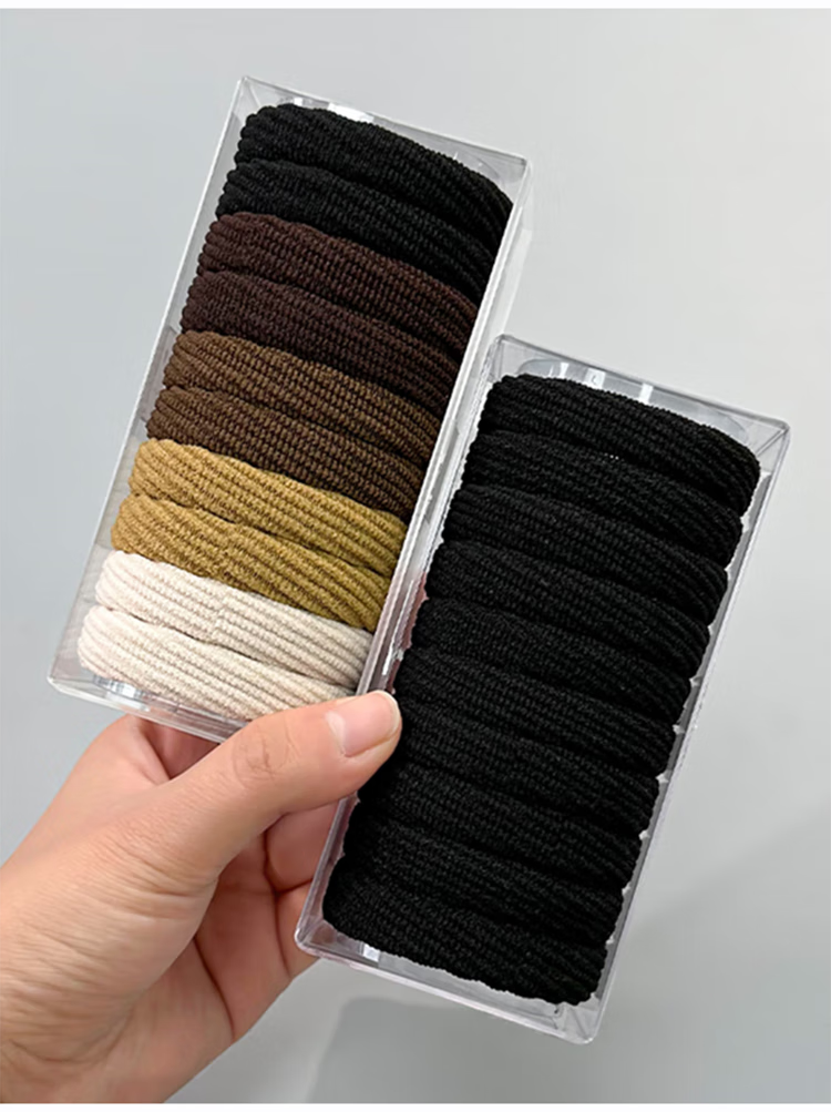 Yefili 10-Pack High Ponytail Hair Ties Durable Spiral Hair Bands Elastic Hair Ropes for Women and Students 5
