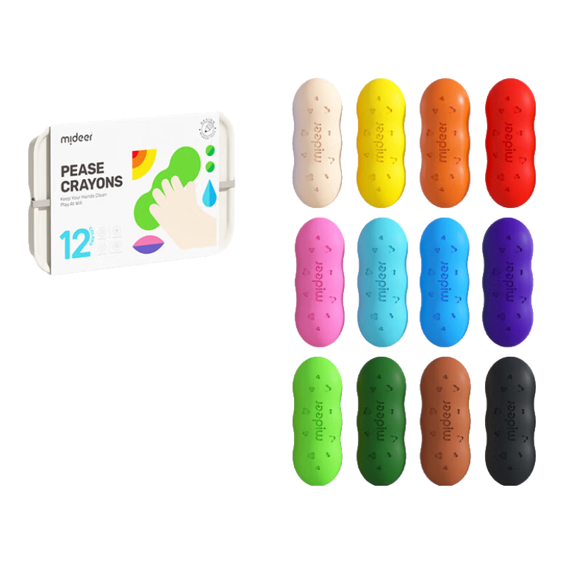 MiDeer [Lowest Price Online] Art Oil Pastels Professional Drawing Coloring Sticks for Students, Non-Staining Oil-Based Paint Brushes Pea Crayons 12 Colors Children's Art Education Tools