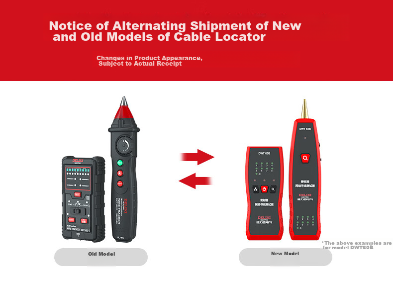 DELIXI ELECTRIC Multifunctional Cable Tester, Wire Tracker, Anti-Interference Telephone And Network Cable Tester, Home Use DWT 60B 3