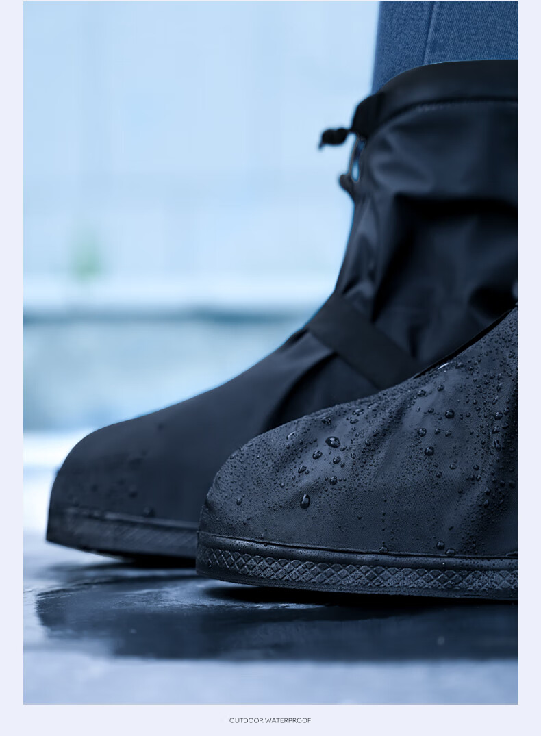 KEYRU Waterproof Rain Boots for Men And Women, Non-Slip High-Top Thick Wear-Resistant Lightweight Rain Boots, Suitable for Adults 10