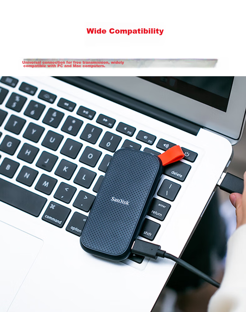 SanDisk 2TB Type-C USB3.2 Portable Solid State Drive (PSSD) E30 High-Speed, Mobile SSD, Read Speed 800MB/s, Compatible with Phones And Laptops 7