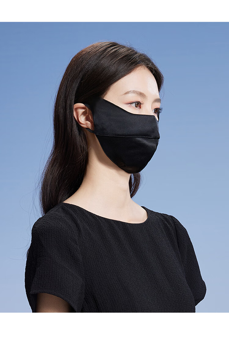 Shanghaigushi Silk Sun Protection Face Mask, Lightweight And Thin, 100% Mulberry Silk Face Cover for Women, Summer UV Protection for Driving, Silver Gray 10