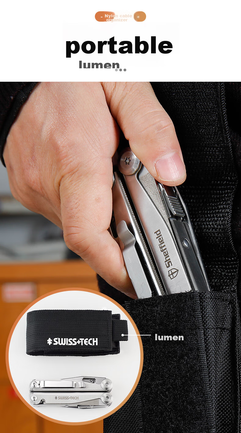 SHEFFIELD Swiss Technology Outdoor Multi-Functional Combination Tool Pliers, Folding Scissors, EDC Survival Equipment, Multi-Purpose Tool Pliers 12