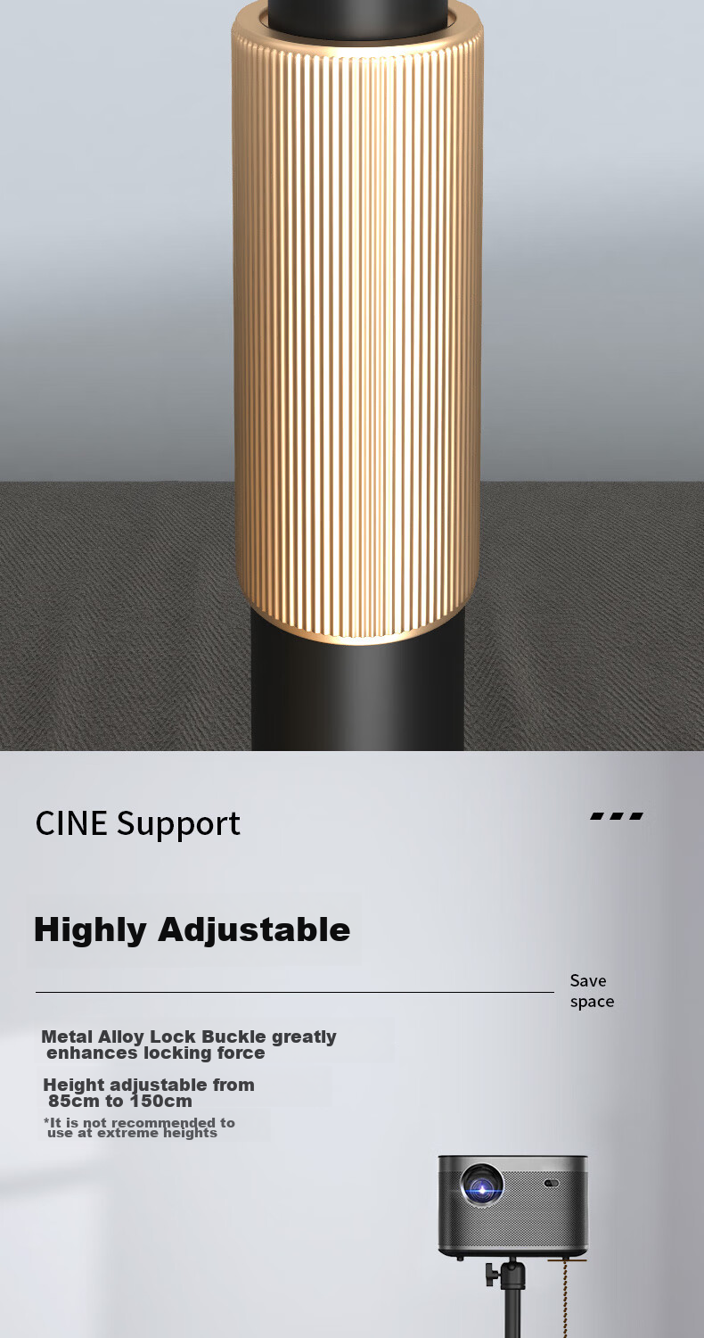 CINE Projector Floor Stand Home Use No Drilling Required Height Adjustable Stand Compatible with XGIMI, JmGO, Dangbei, Xiaomi, Fengmi, Xiaoming Projectors Wall-Mounted Bedside Bracket LY01 5