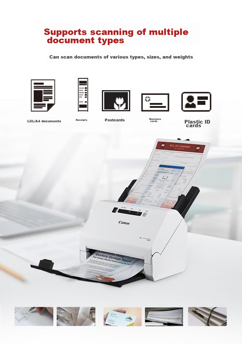 Canon R40 Color Document Sheet-Fed Automatic Continuous Duplex High-Speed Scanner, Batch Scanning, Document Contract Invoice Scanner 3