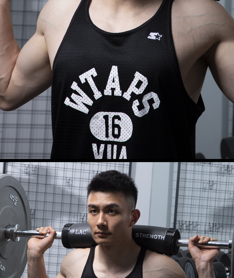 LAC Shoulder Pad Squat Mat Protective Sleeve Barbell Exercise Shoulder Guard Fitness Strength Training for Men And Women, Barbell Collar, Black 4