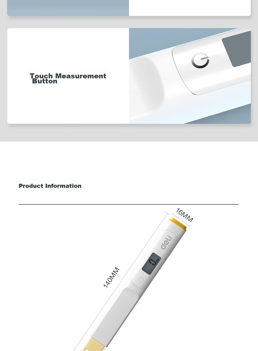 Deli TDS Water Quality Testing Pen Digital Display Test Pen (0~9990PPM) 14
