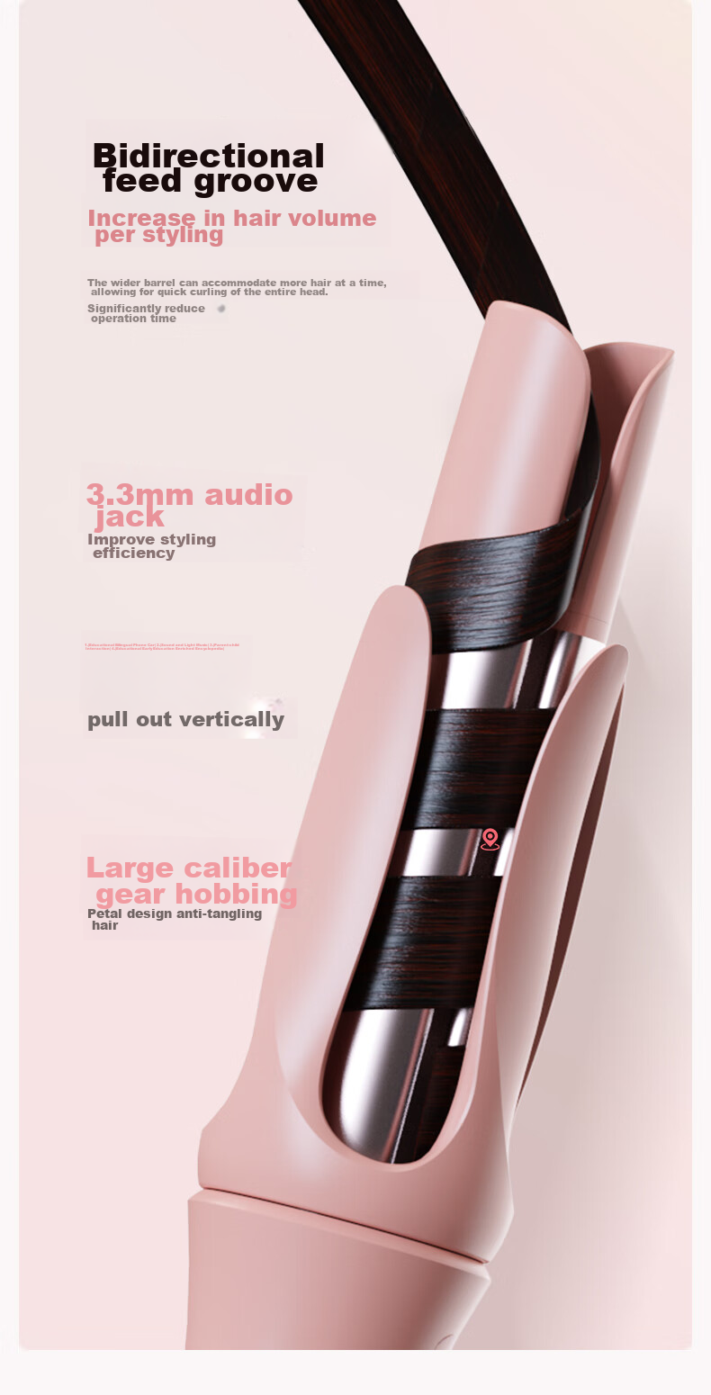 Jindao Fully Automatic Curling Iron, Gentle on Hair, Big Wavy Curl, Lazy Atmosphere, No-Stress Electric Curling Tool, Non-Sticky Hair Styling, 32mm Negative Ion K3 Portable, National Day Holiday Gift 7
