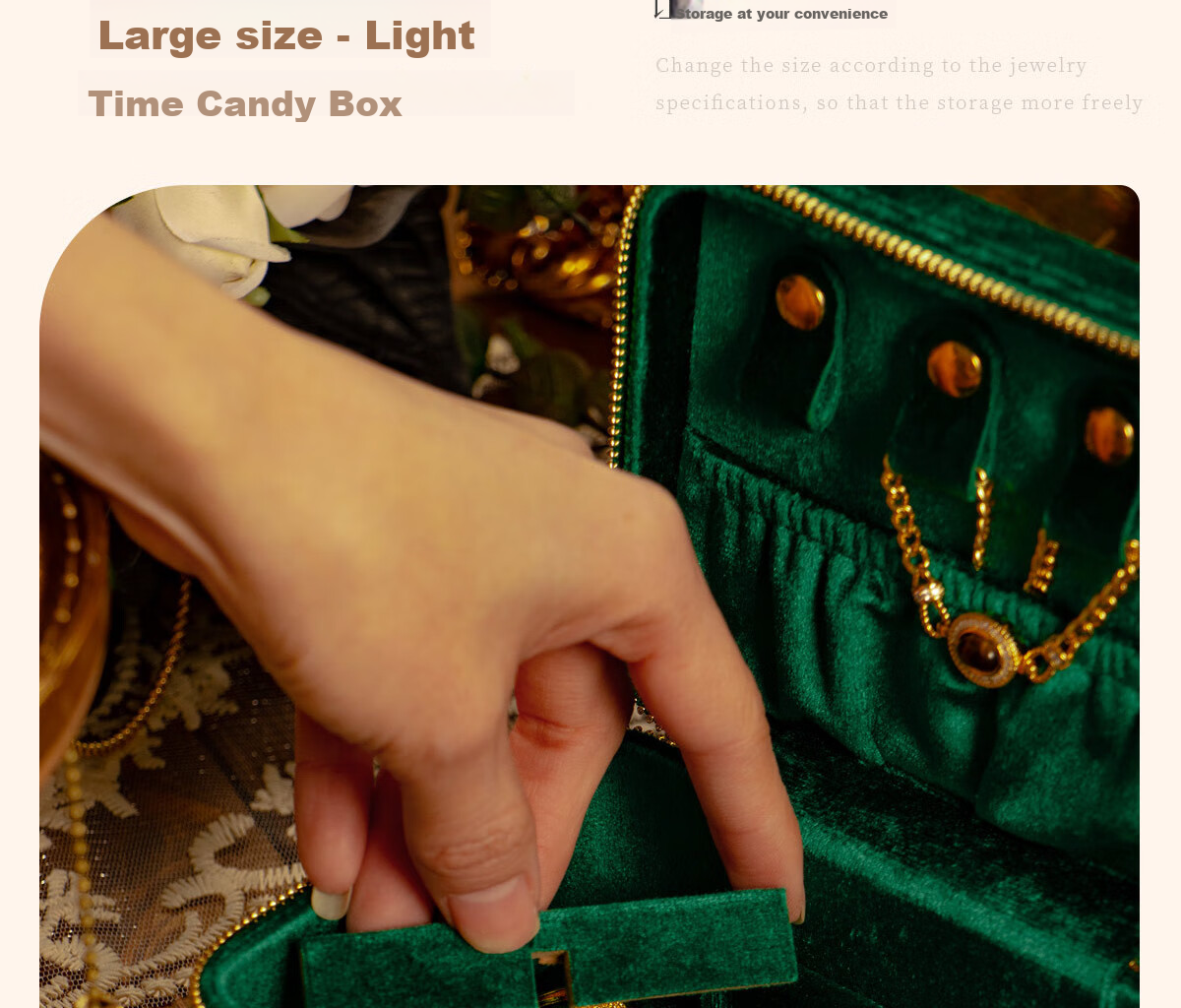 Fanyejia Jewelry Storage Box for Rings, Earrings, Necklaces, High-End Jewelry, Anti-Oxidation, Dustproof, Portable Accessory Box 9