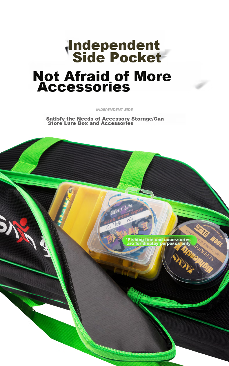 Grsaed Fishing Tackle Bag, Three-Layer 130CM Thickened Large Capacity Rod Case, Waterproof Platform Fishing Pole Bag, Hand Rod Bag, Black 11