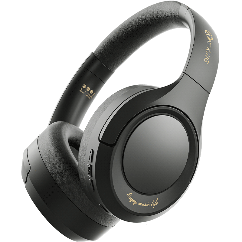 IKF KingS Active Noise-Cancelling Headphones, Wireless Bluetooth Earphones with Gold Certification, High-Quality Sound, Low Latency for Gaming, Suitable for Students And Sports, Compatible with All Mobile Phones 2.0 Advanced Edition, Athens Black