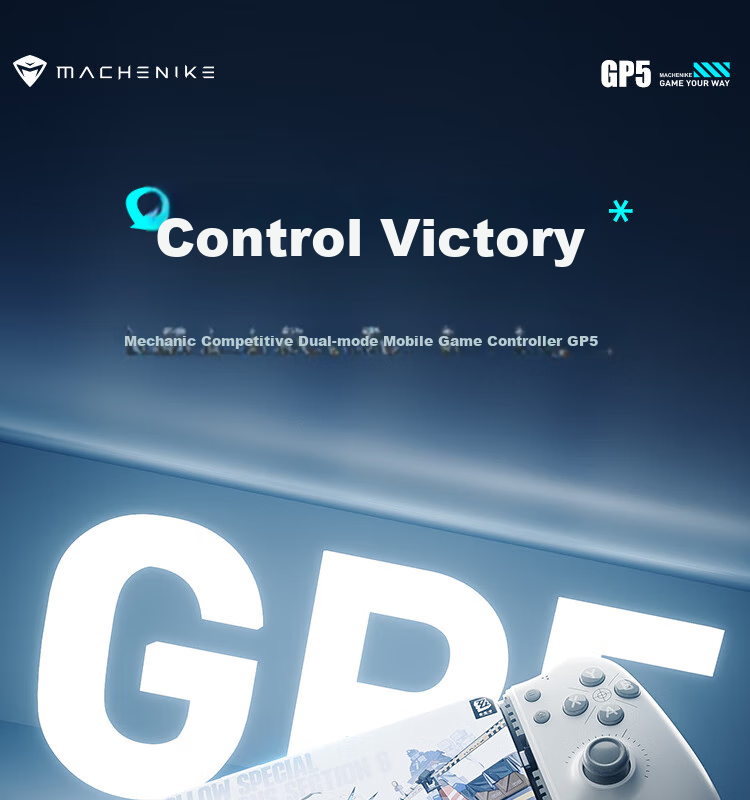 MACHENIKE GP5 Wired Bluetooth Mobile Game Controller, Extendable Gamepad for Android Switch, Apple Ios, Genshin Impact, Arknights, DNF, Gray 1