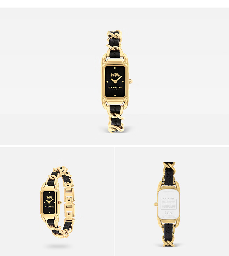 COACH CADIE Series Leather Strap Quartz Women's Watch 14504281, Khun Xue'er Style, Gift/giving 5