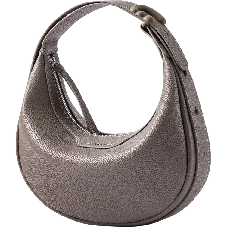 AMAZING SONG Women's Half Moon Bag, Small Cowhide Shoulder Crossbody Bag, Fashionable Versatile High-End Crescent Commuter Handbag Gift