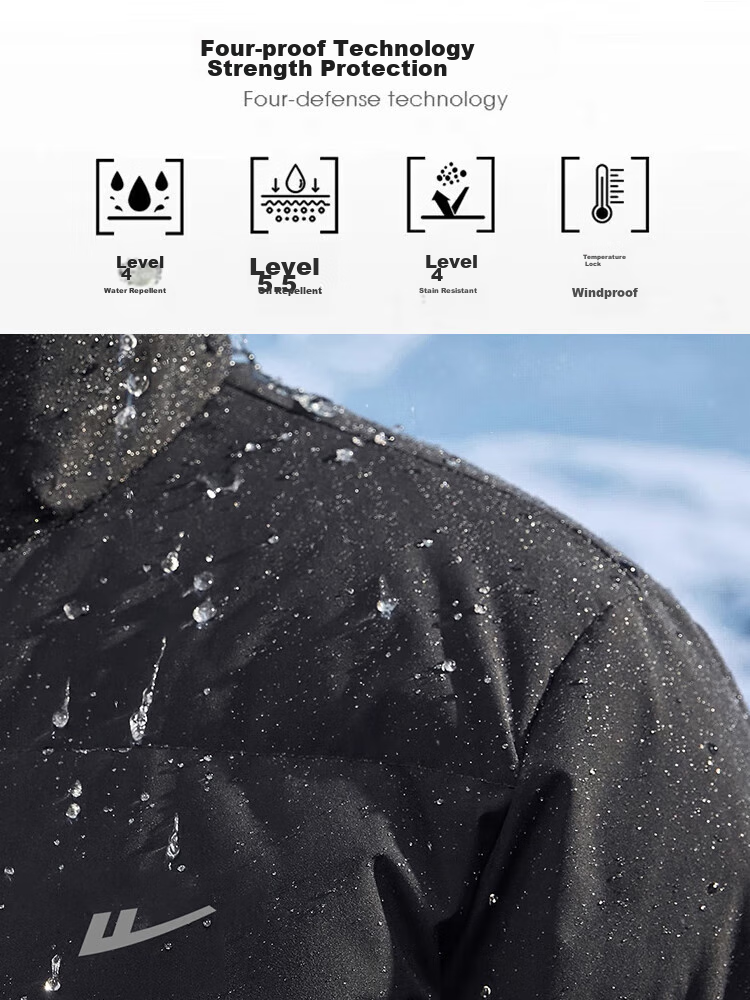 Warrior Cotton Padded Jacket for Men, Versatile Hooded Coat, Winter Warmth, Thickened Cotton Clothing, Casual Puffer Jacket, Black, Size M 5