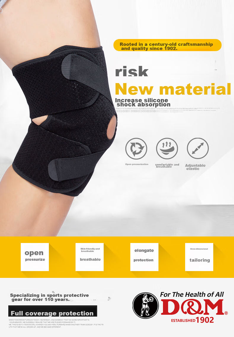 D&M Sports Knee Pads for Men, Basketball Protective Gear, Lightweight Breathable Soccer Knee Pads, Imported from Japan, Black, Single Pack 2