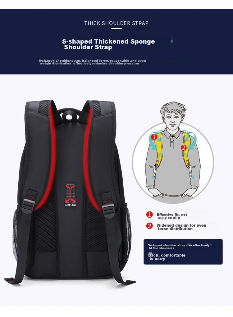 GOLF Business Casual Backpack for Men And Women, 15.6-Inch Laptop Bag, Large Capacity Backpack for Students 12