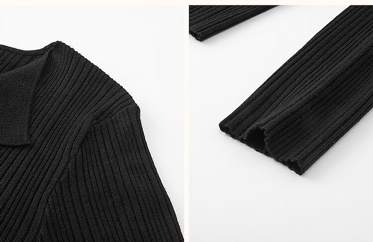 Dme [French Workplace OOTD] Summer Cloud-Feel Lightweight Lapel Sweater, Simple Style Long-Sleeve Knit Top for Wome 16