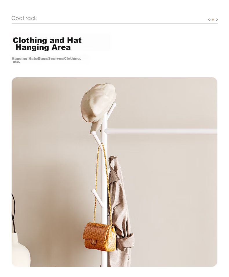 QIAONAMEI Clothes Drying Rack, Floor-Standing Hanger, Bedroom Balcony Drying Pole, Dormitory Clothes Hanger, Quilt And Clothing Drying Rack, 2266 8