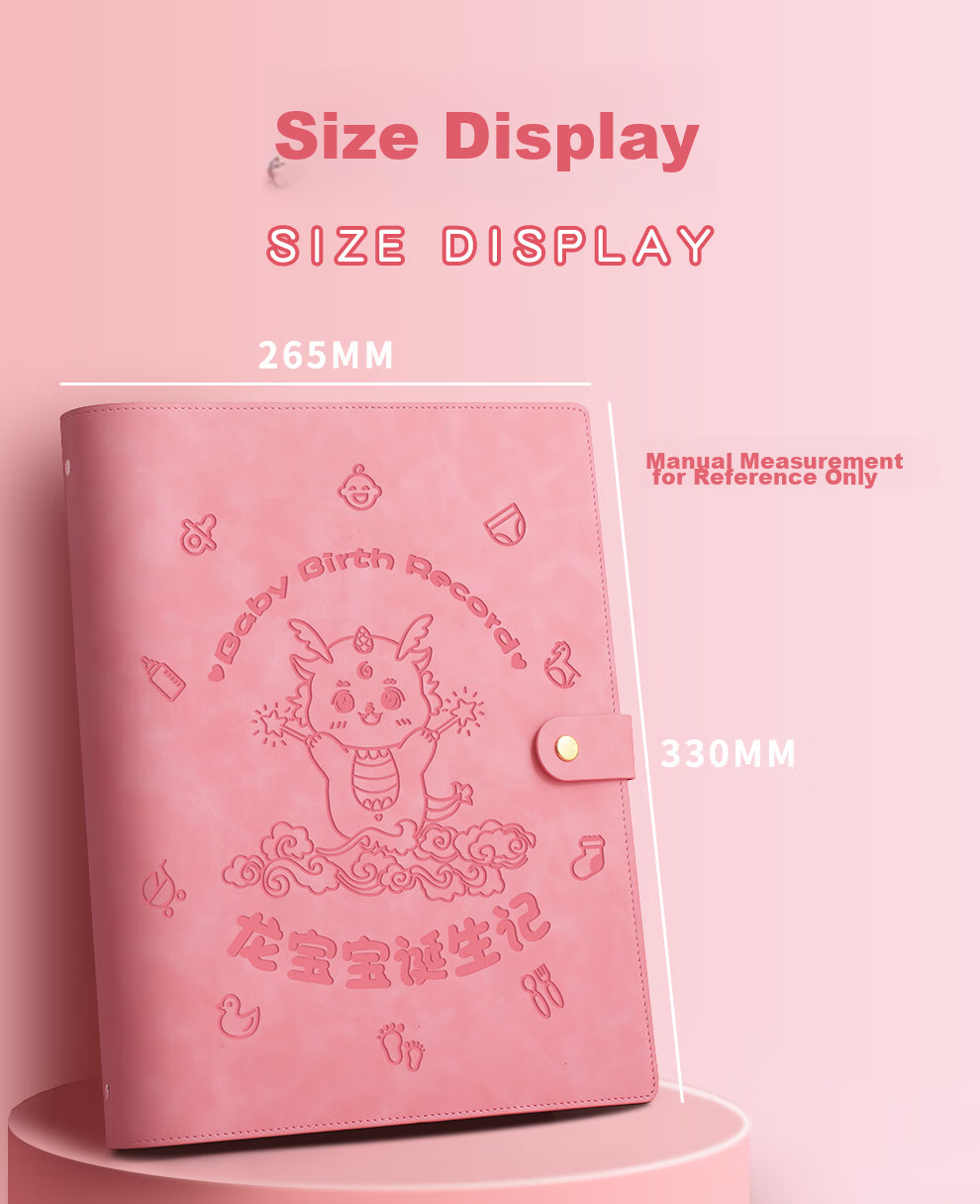Jiaranheng Pregnancy Check-Up Organizer, Prenatal Report A4, Pregnancy Record Book, File Storage Bag, Loose-Leaf Portable Ultrasound Examination Form, Document Folder, Large Capacity Collection Book, Pink 20