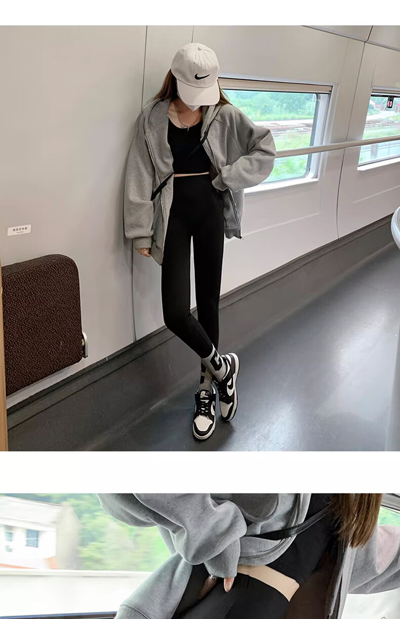 LangSha Leggings for Women, High-Waisted Tummy Control Yoga Pants for Autumn And Winter, Warm Shark Skin Pants, Elastic Butt-Lifting Suspended Pants for Outer Wear 24