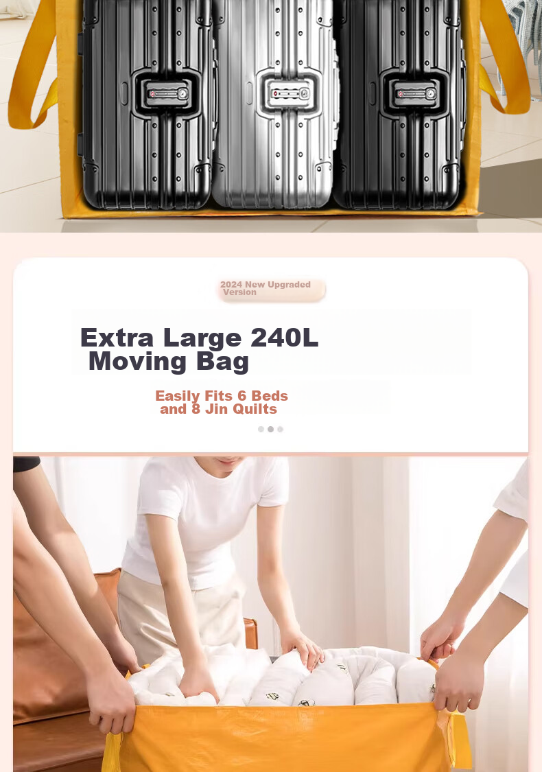 Bahainiao Moving Packing Bags, Storage Bags, Luggage Bags, Quilt Bags, Clothing Bags, Storage Containers, Moving Essentials, Waterproof And Mold-Proof 4