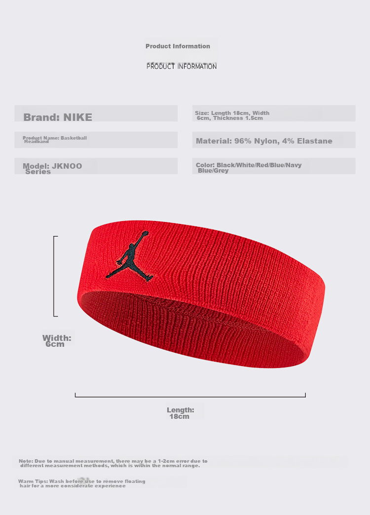 NIKE Sports Headband, AJ Flyer Headband, Sweat-Absorbing Band for Men And Women, Head Protection And Sweat Prevention Headband, J0003604001OS 6