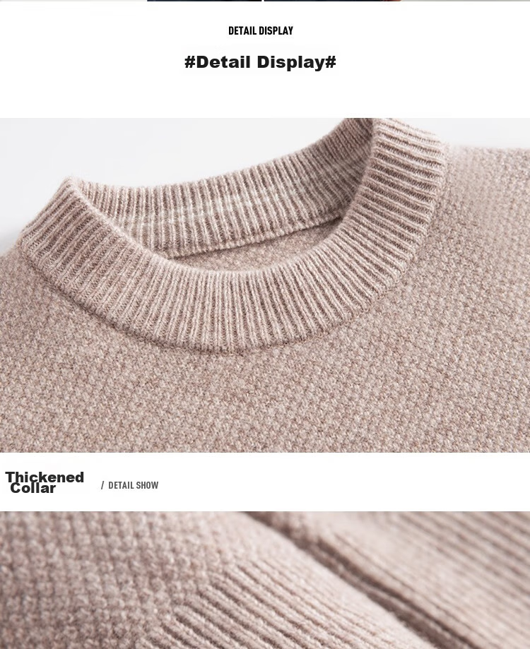 FIRS Wool Sweater, 100% Merino Wool, Heavyweight Thickened, Autumn And Winter Warmth, Soft And Comfortable, Non-Irritating, Anti-Pilling Sweater for Me 27