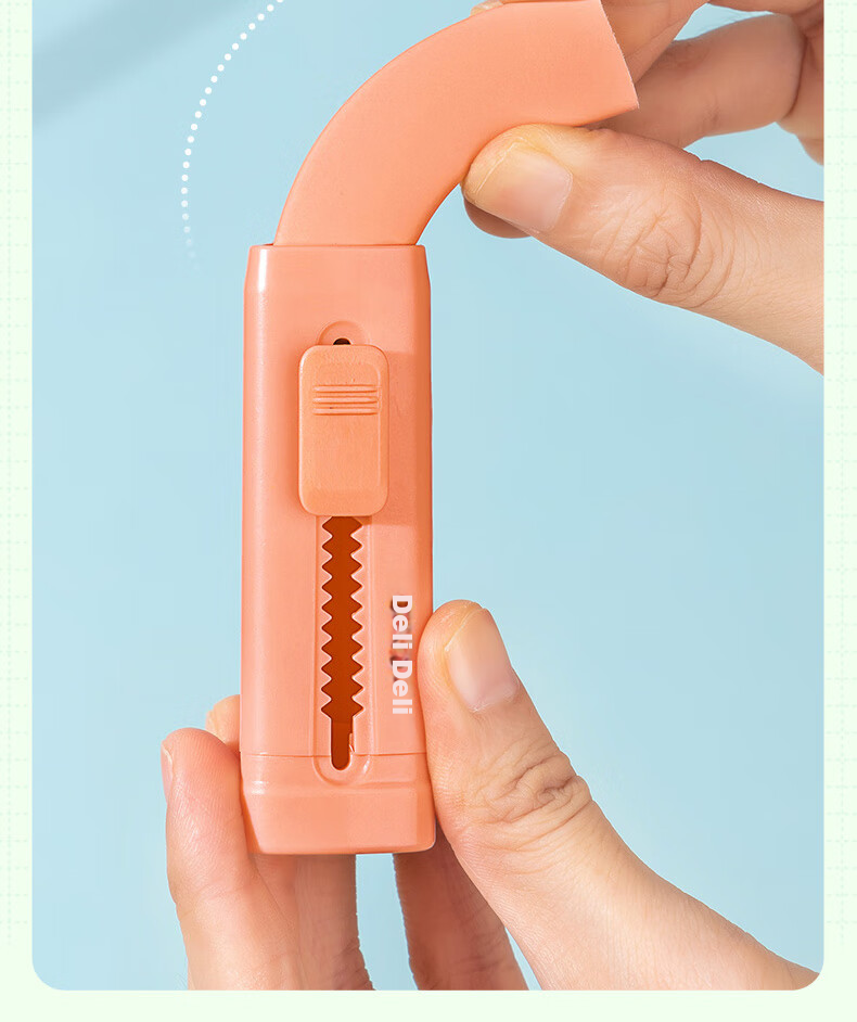 Deli (Deli) Promotes Erasers for Middle School Entrance Exams And College Entrance Exams, Blessing Gifts, Stationery, Push-Pull Design, Low Dust Pencils And Erasers, for Children, Primary School Students, Art Students, Single Piece, Gree 12