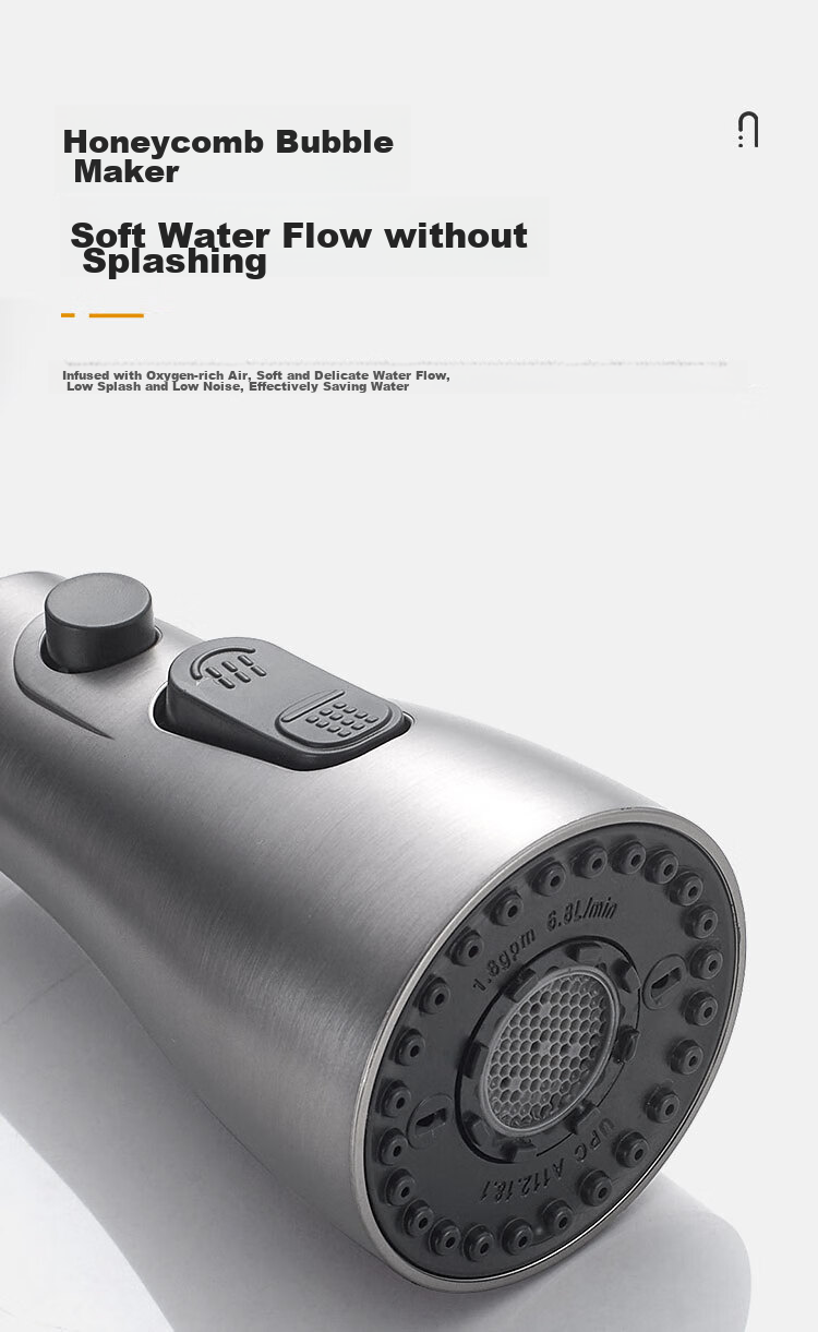 MEJUE Kitchen Faucet, Pull-Out Tap, Healthy Sink Hot And Cold Tap, 360° Rotating Vegetable Washing Basin Tap Z-1119 22