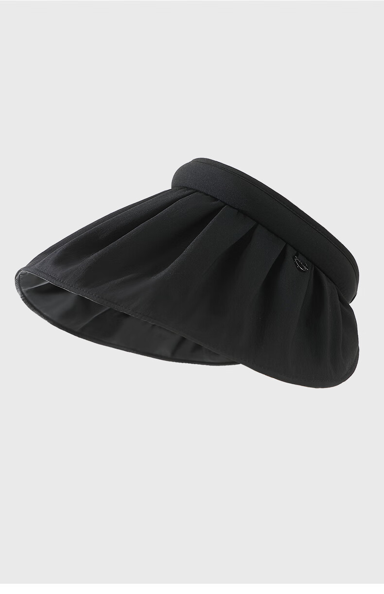 MISSION UV Black Sun Protection Hat for Women, Sun Visor Cap, Shell-Style Visor Hat, Summer Face-Covering UV Protection Wide Brim Hat 11