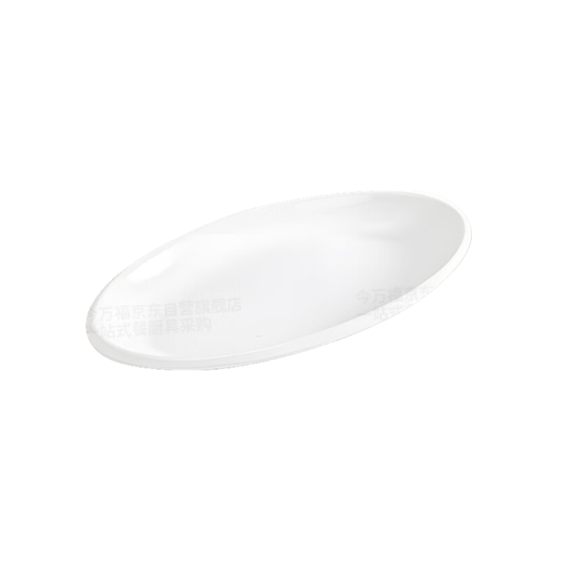 Jinwanfu Melamine Fish Plate Oval Commercial Imitation Porcelain Serving Dish 35.3cm*20.3cm*3.1cm