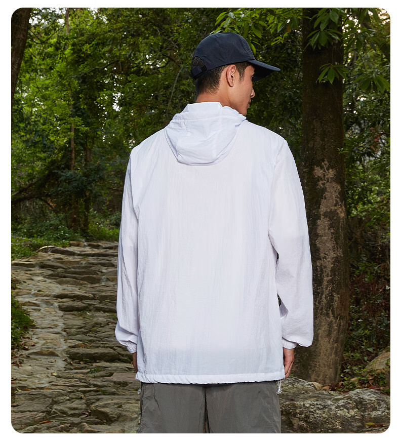 JEEP Sun Protection Jacket, Summer Breathable, for Men And Women Couples, Ice Silk Outdoor Sports Skin Coat, Pure Black, 3XL 18