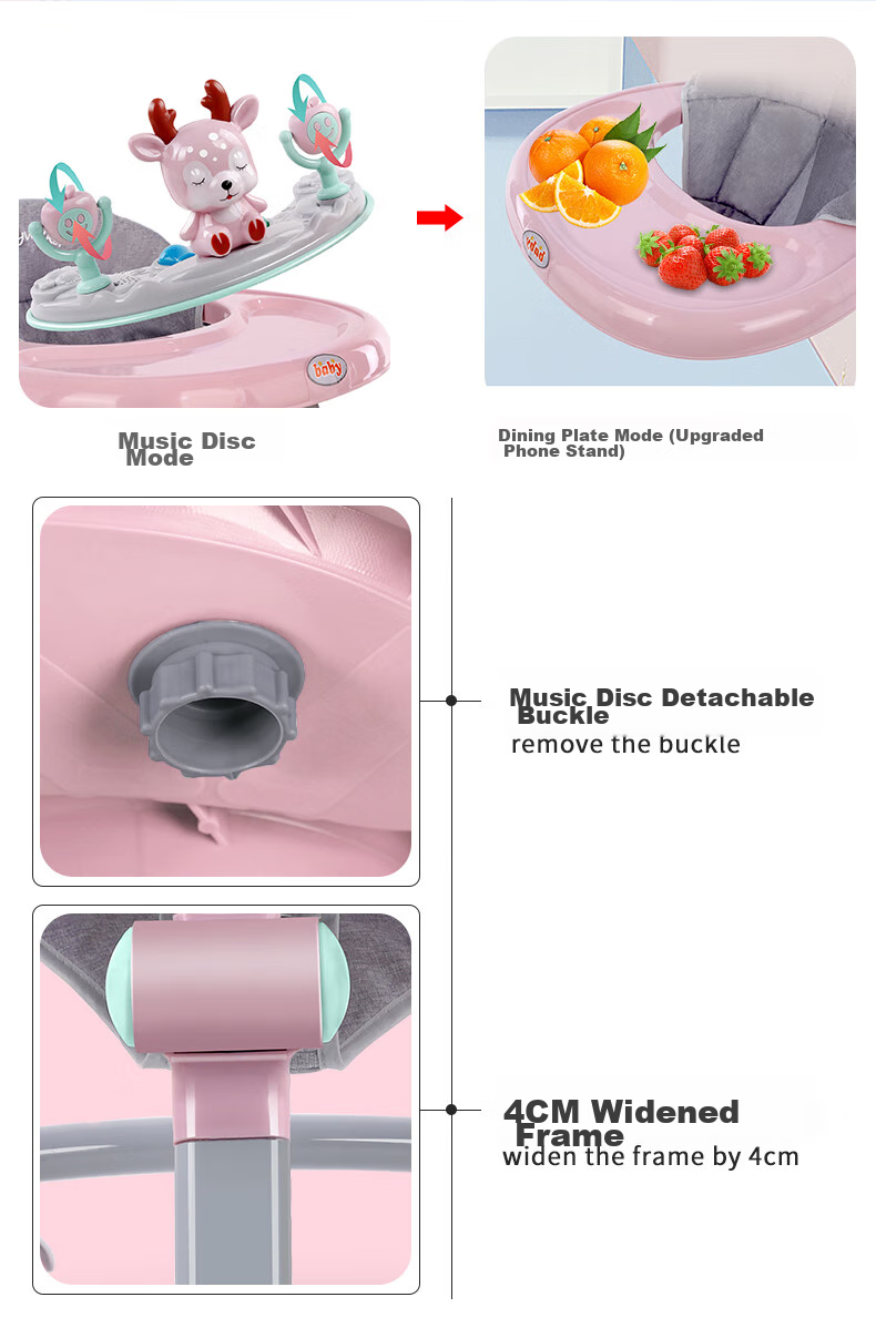 ANGI BABY Multifunctional Anti-Rollover Baby Walker for 6-18 Months, Toddler Learning to Walk, Boys And Girls Can Sit, Walking Aid 5