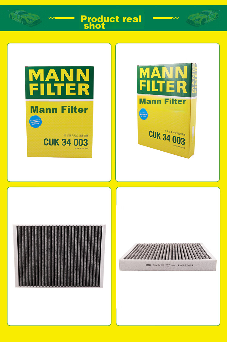 MANNFILTER Carbon Air Conditioning Filter Element CUK29010M for Lynk & Co 01/02/03/05, Volvo XC40/C40 10